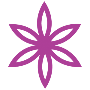the Foundation for Living Beauty workshops logo of a purple star with six points