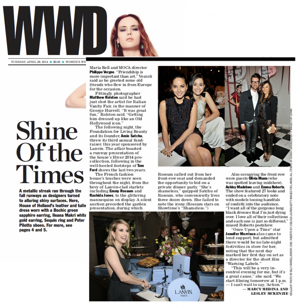 WWD magazine article titled Shine of the Timers