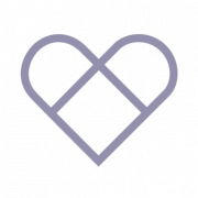 the Living Beauty Cancer Foundation, services logo of a lavender heart